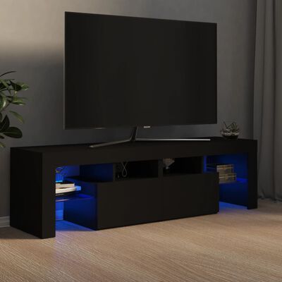 vidaXL Mobile Porta TV con Luci LED Nero 140x36,5x40 cm