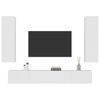 vidaXL Set di Mobili Porta TV 4 pz Bianco in Legno Multistrato