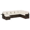 vidaXL Set Divani da Giardino 8 pz con Cuscini Marrone in Polyrattan