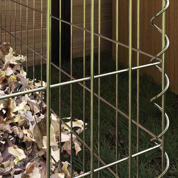 vidaXL Compostiera Grigio Acciaio