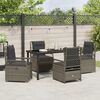 vidaXL Set da Pranzo per Giardino 5 pcs Grigio polyrattan