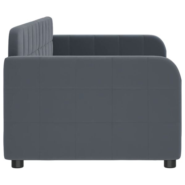 vidaXL Letto da Giorno Grigio Scuro 80x200 cm in Velluto
