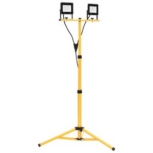 vidaXL Faretto a LED con Treppiede 2x30 W Bianco Caldo