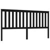 vidaXL Testiera per Letto Nera 186x6x101 cm in Legno Massello di Pino