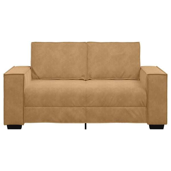 vidaXL Divano a 2 Posti marrone 120 cm in Velluto
