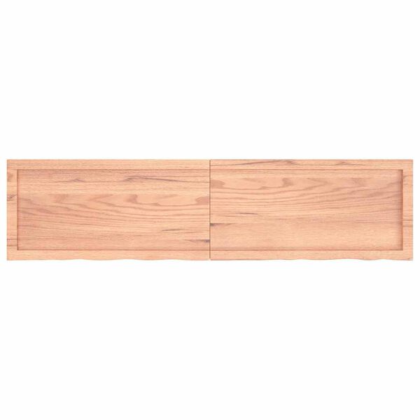 vidaXL Piano Bagno Marrone 160x40x(2-4) cm Legno Massello Trattato