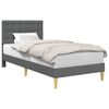 vidaXL Struttura del letto Grigio Scuro 90 x 200 cm Tessuto