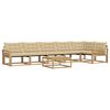 vidaXL Set di divani da esterno 7 pz Bianco e Beige