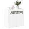 vidaXL Credenza con Luci LED Bianca 80x35x75 cm