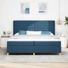 vidaXL Letto a molle con materasso Blu 200 x 200 cm Tessuto
