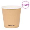 vidaXL Bicchieri di Carta da Caff&egrave; 120 ml 1000 pz Marroni