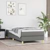 vidaXL Struttura Letto a Rete a Molle Grigio Scuro 100x200 cm Tessuto