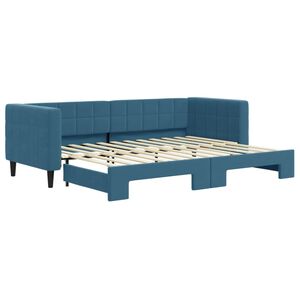 vidaXL Divano Letto con Letto Estraibile Blu 80x200 cm in Velluto