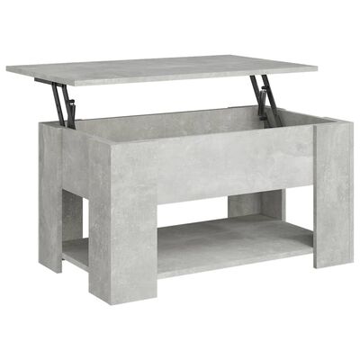 vidaXL Tavolino da Salotto Grigio Cemento 79x49x41cm Legno Multistrato