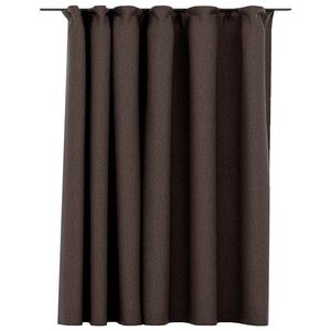 vidaXL Tenda Oscurante Effetto Lino con Ganci Talpa 290x245 cm