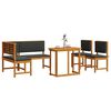 vidaXL Set Panchina da Giardino 4 pcs Marrone legno massello di acacia