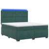 vidaXL Letto box spring con materasso Verde Scuro 200 x 200 cm Velluto