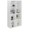 vidaXL Libreria/Credenza Bianco Lucido 66x30x130 cm Legno Multistrato