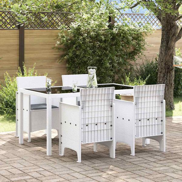 vidaXL Sedia da Giardino 4 pcs Bianco 53 x 49 x 85 cm Polipropilene