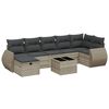 vidaXL Set Divano da Giardino 8pz con Cuscini Grigio Chiaro Polyrattan