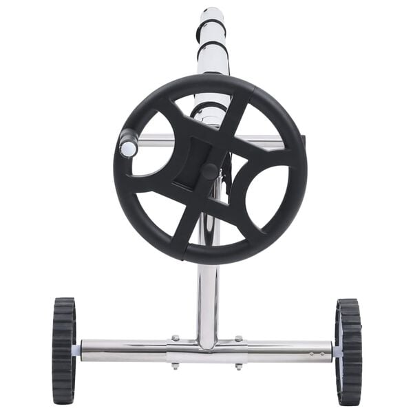 vidaXL Rullo di Copertura per Piscina con Base in Acciaio Inox