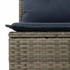 vidaXL Set Divani da Giardino 4 pz con Cuscini Grigio in Polyrattan