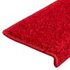 vidaXL Tappetini per scale 10 pz 65x21x4 cm Rosso Bordo rettangolare