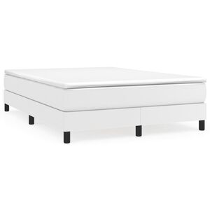 vidaXL Struttura Letto a Rete a Molle Bianco 140x190 cm in Similpelle