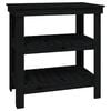vidaXL Banco da lavoro Nero 78,5 x 50 x 80 cm Legno Massello di Pino