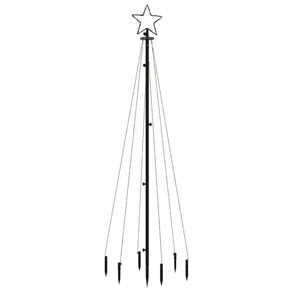 vidaXL Albero di Natale con Puntale Colorato 108 LED 180 cm