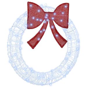 vidaXL Corona con 60 LED Bianco freddo 76 x 76 x 8,5 cm Acrilico