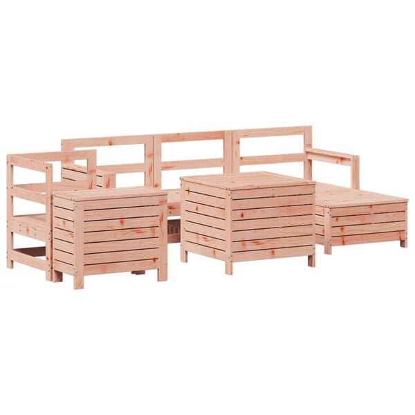 vidaXL Set Divani da Giardino 7 pz in Legno Massello Abete Douglas