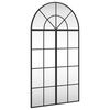 vidaXL Specchio da Parete Nero 60x110 cm Arco in Ferro
