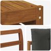 vidaXL Set divani 8 pcs Naturale e Antracite Legno di Acacia Massello