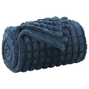 vidaXL Coperta Blu navy 270 x 240 cm 1.66 kg Panno