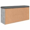 vidaXL Panca Porta Scarpe Grigio Cemento 102x32x50cm Legno Multistrato