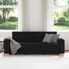 vidaXL Divano a 3 posti Nero 220x78x84 cm Tessuto