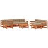 vidaXL Set Lounge da Giardino 10 pz Pino Marrone Cerato