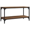 vidaXL Mobile TV Rovere Marrone 80x33x41cm Legno Multistrato e Acciaio