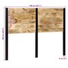 vidaXL Testiera 140 cm in Legno Massello di Mango e Ferro