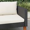 vidaXL Divano da Giardino Singolo con Cuscini in Polyrattan Nero