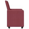 vidaXL Sedie da Pranzo con Ruote 2 pcs Rosso vino 57 x 66 x 94 cm