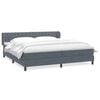 vidaXL Giroletto a Molle con Materassi Grigio Scuro 180x220 cm Velluto