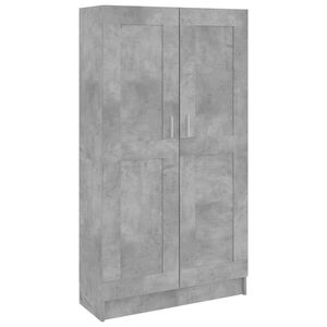 vidaXL Libreria Grigio Cemento 82,5x30,5x150 cm in Legno Multistrato
