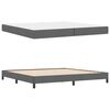 vidaXL Letto a molle con materasso Grigio scuro 200 x 200 cm Tessuto