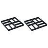 vidaXL Stampi per Pavimenti 2 pz 40x40x4 cm Plastica