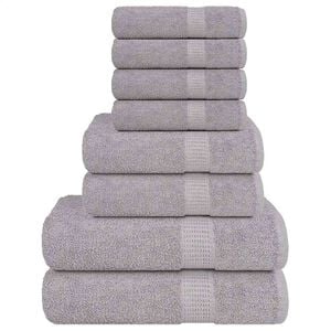 vidaXL Set di asciugamani 8 pezzi FROGN Grigio 360 g/m&sup2;