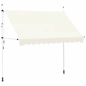 vidaXL Tenda da Sole Retrattile Manuale 300 cm Crema