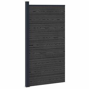 vidaXL Pannello di Recinzione WPC e Alluminio Nero