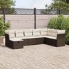 vidaXL Set Divani da Giardino 8 pz con Cuscini Marrone in Polyrattan